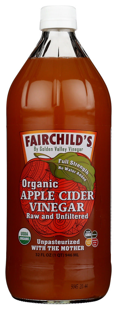 Fairchilds: Vinegar Apple Cider Org, 32 Oz