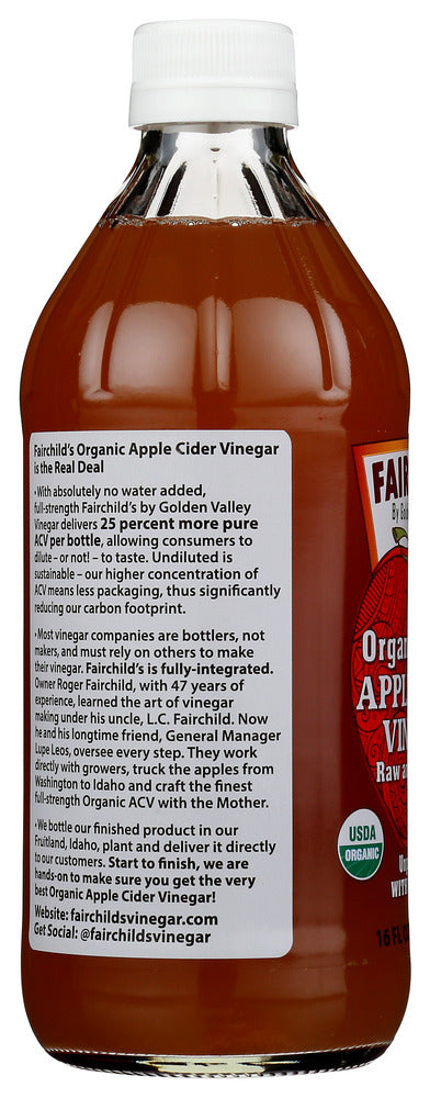 Fairchilds: Vinegar Apple Cider Org, 16 Oz