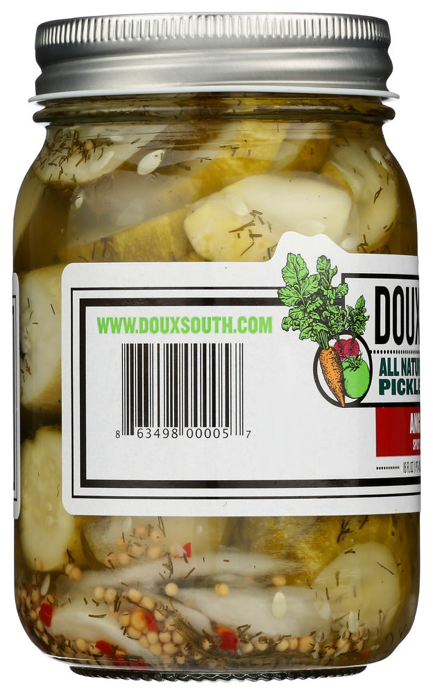 Doux South: Angry Cukes Spicy Cucumber Pickles, 16 Oz