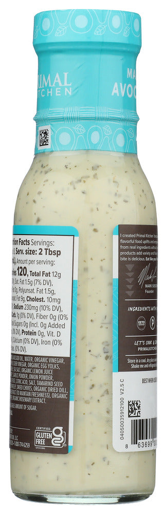 Primal Kitchen: Dressing Ranch Avocado Oil, 8 Oz