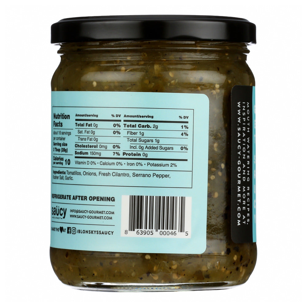 Blonskys Gourmet: Salsa Verde, 15.5 Oz