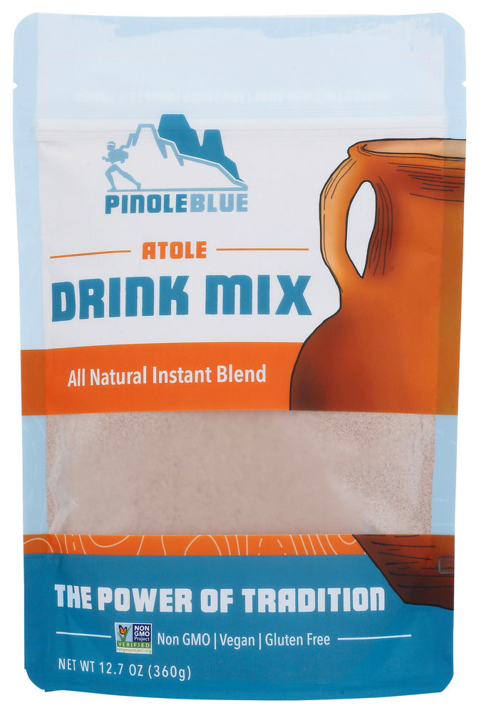 Pinole Blue: Atole All Natural Instant Blend Drink Mix, 12.7 Oz