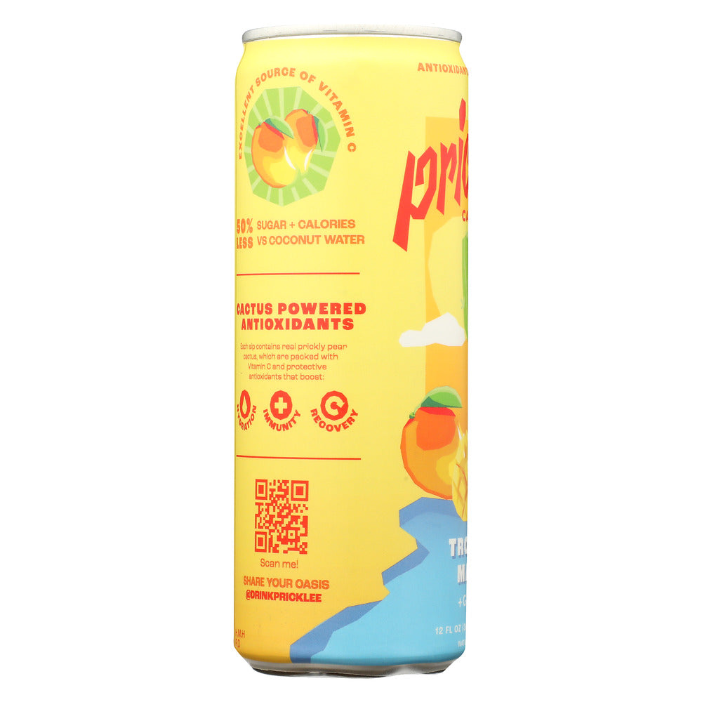 Pricklee: Tropical Mango Plus Ginger Cactus Water, 12 Fo