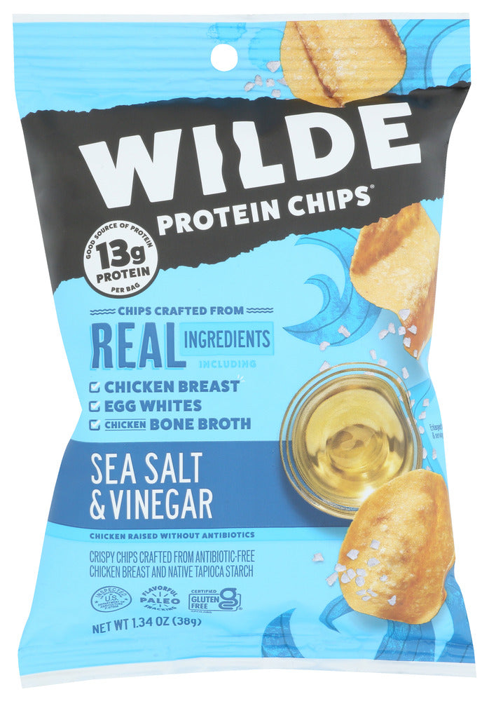 Wilde Snacks: Chips Chicken Sea Salt Vinegar, 1.34 Oz