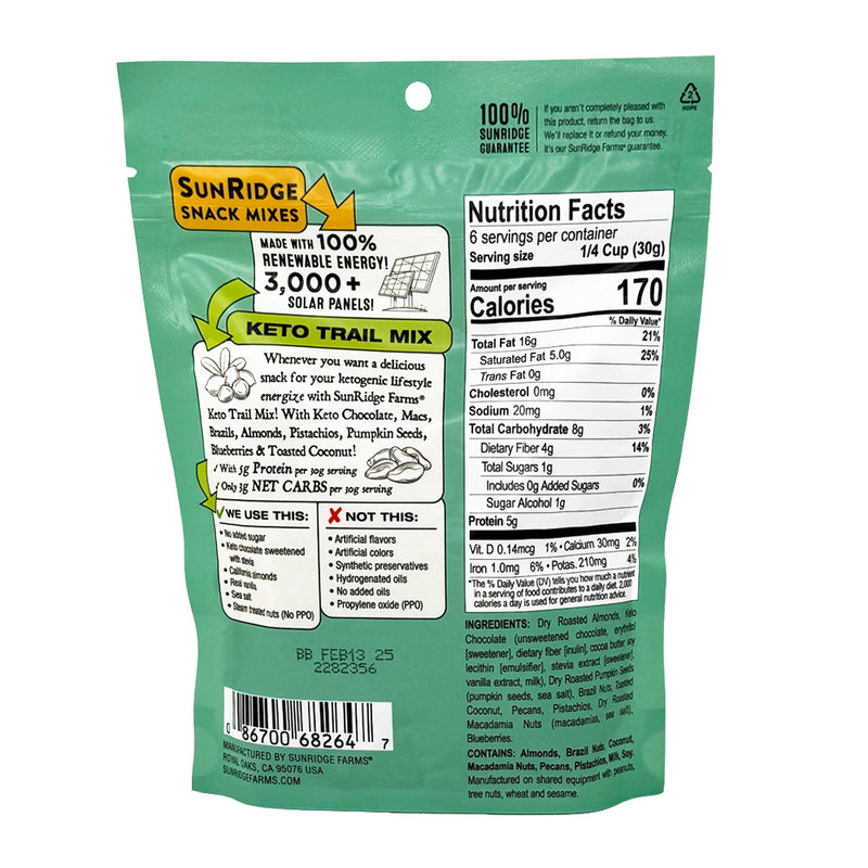 Sunridge Farm: Trail Mix Keto, 6 Oz