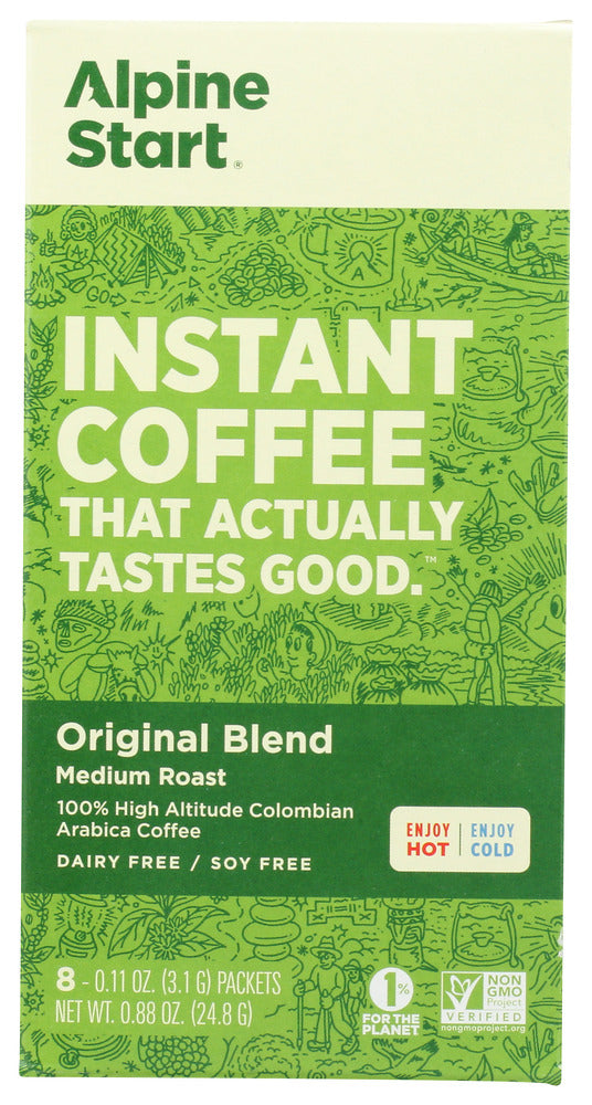 Alpine Start: Original Blend Medium Roast Instant Coffee, 0.88 Oz