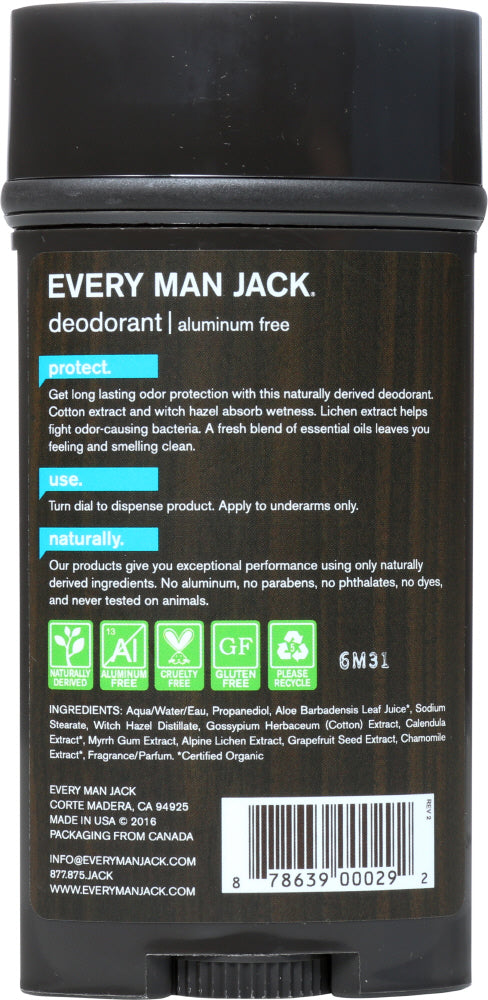 Every Man Jack: Fresh Scent Deodorant, 3 Oz