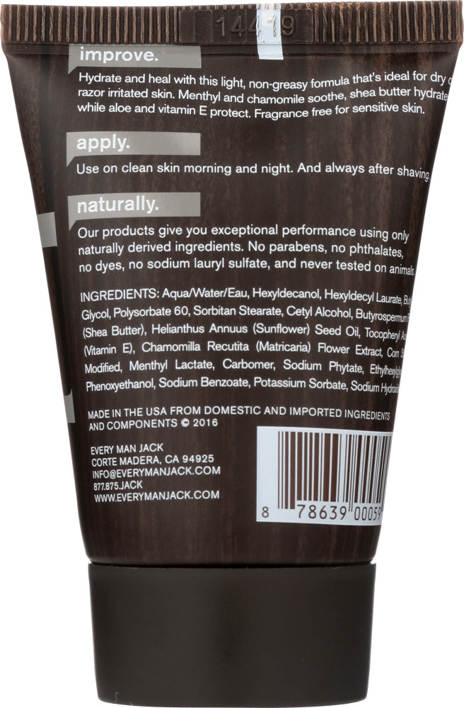 Every Man Jack: Face Lotion Fragrance Free, 1 Oz