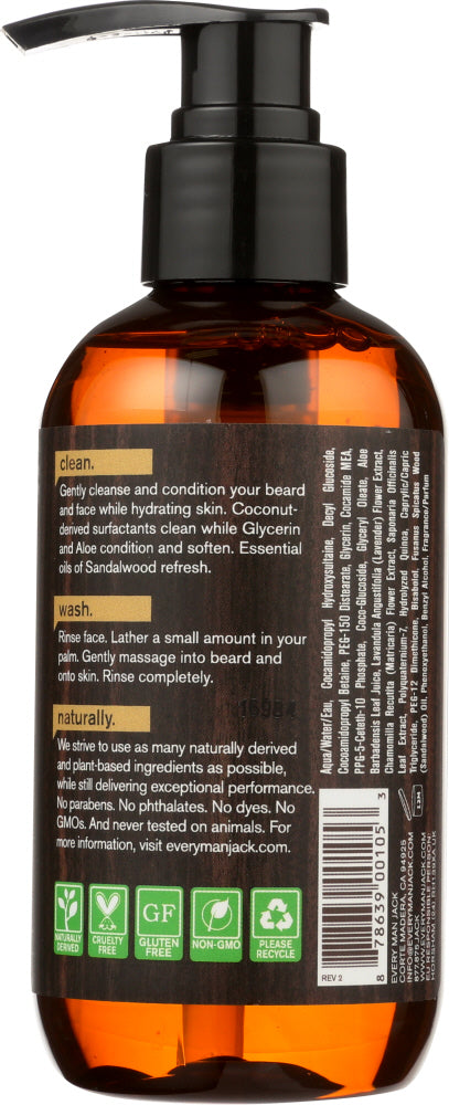 Every Man Jack: Sandalwood Beard Face Wash, 6.7 Oz