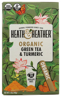 Heath And Heather: Tea Green Turmeric, 20 Ea