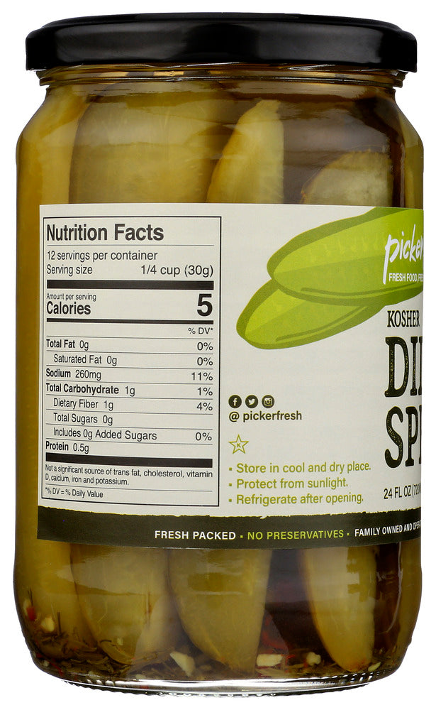 Pickerfresh: Kosher Dill Spears Pickles, 24 Oz