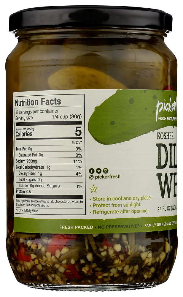 Pickerfresh: Kosher Dill Wholes Pickles, 24 Oz