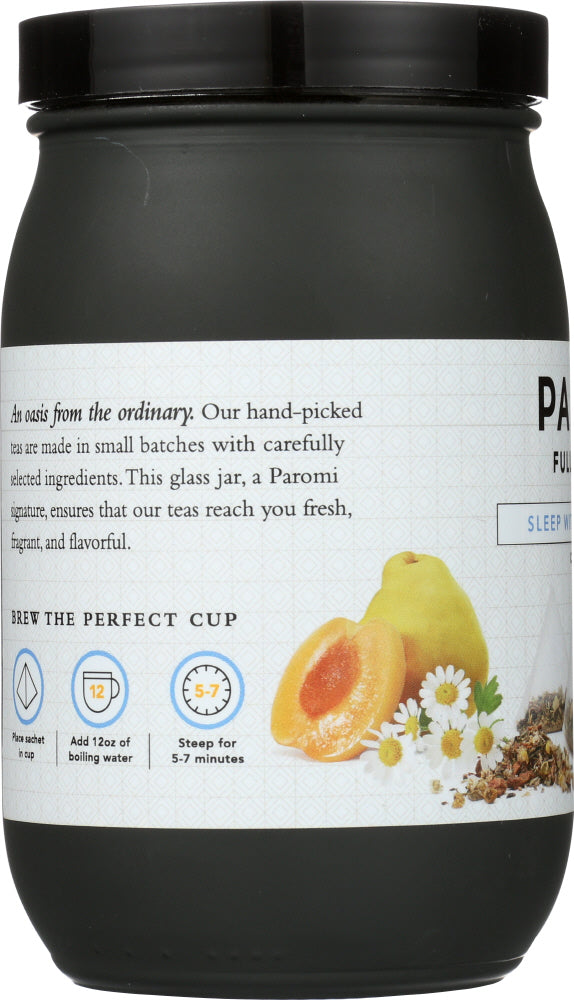 Paromi Tea: Organic Sleep With Me Herbal Tea Caffeine Free, 15 Bg