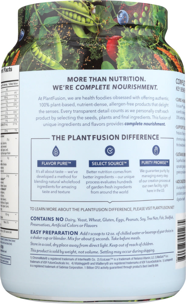 Plantfusion: Powder Lean Vanilla, 29.6 Oz