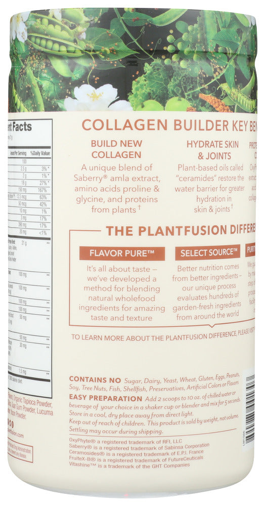 Plantfusion: Collagen Vanilla Builder, 11.42 Oz