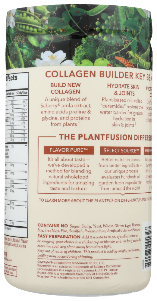 Plantfusion: Collagen Unflavrd Builder, 10.58 Oz