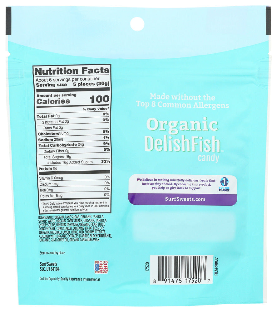 Surf Sweets: Organic Delishfish Candy, 6 Oz