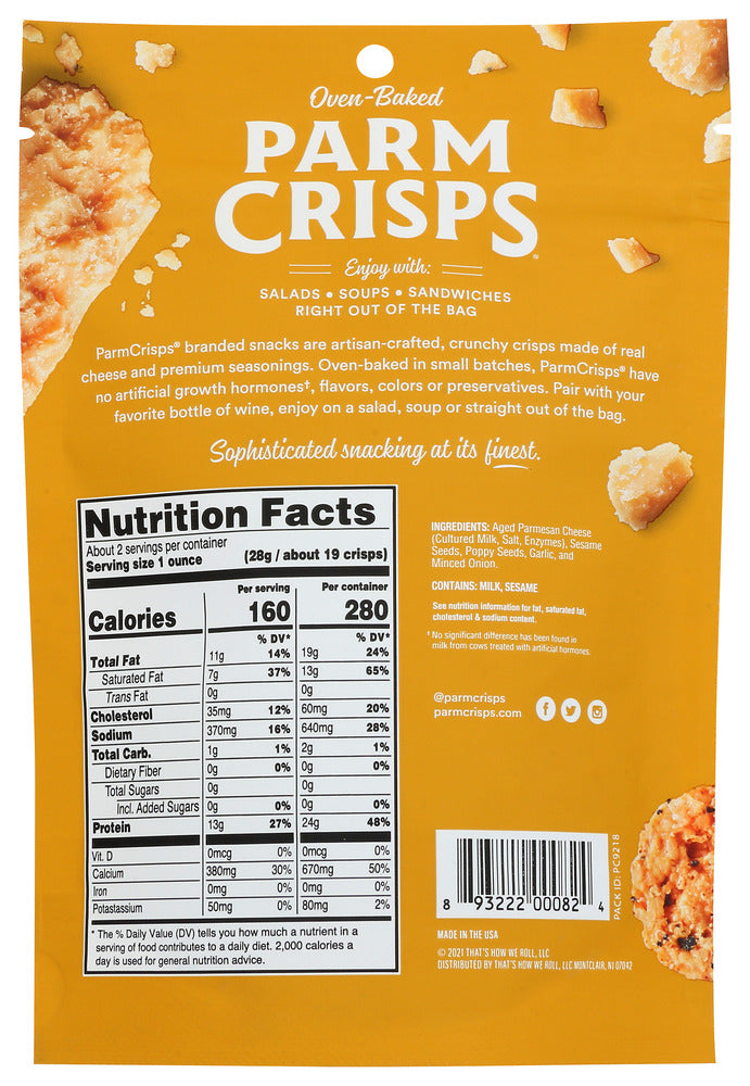 Parm Crisps: Crisp Parmesan Everything Mini, 1.75 Oz