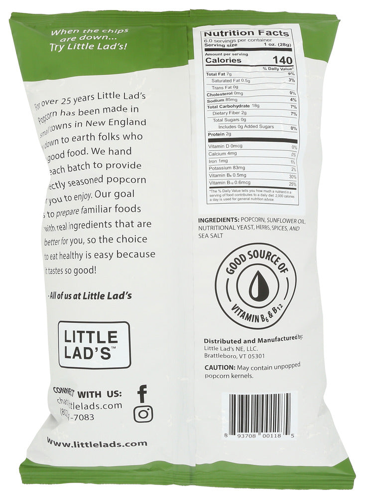 Little Lads: Herbal Corn Popcorn, 6 Oz