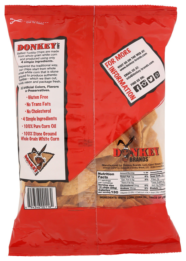 Donkey Chip: Chips Tortilla Salted, 11 Oz