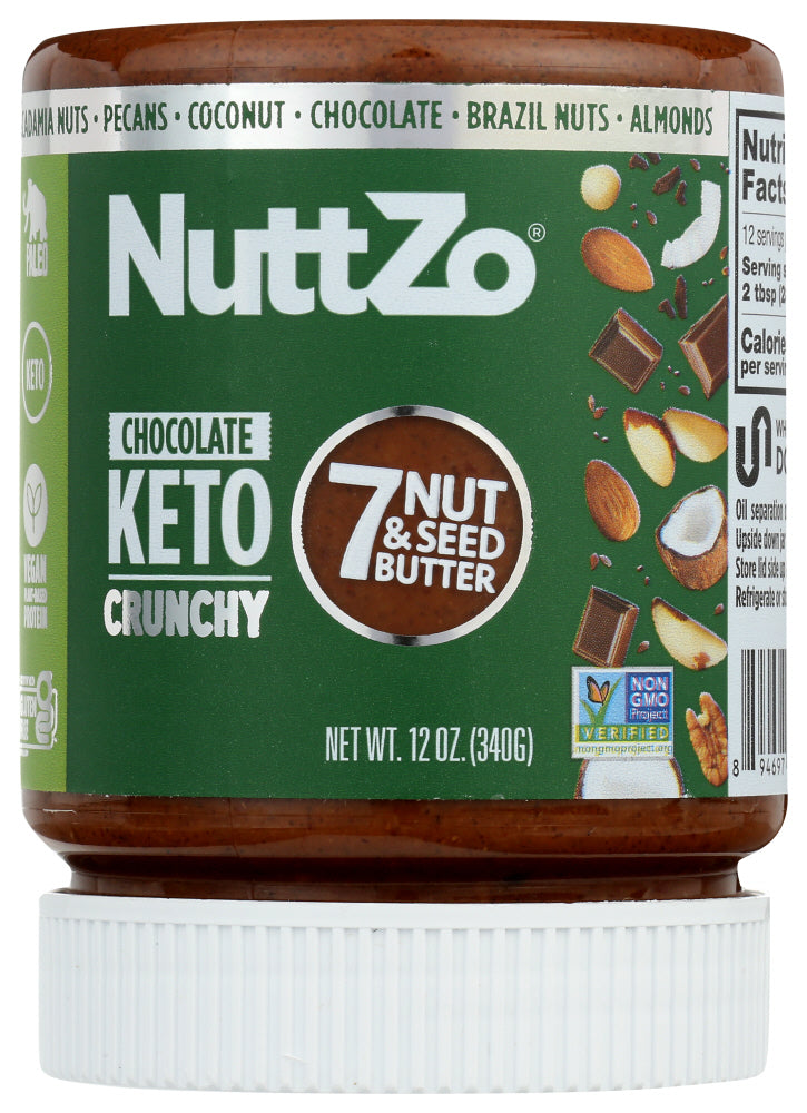 Nuttzo: Chocolate Keto Crunchy Spread, 12 Oz