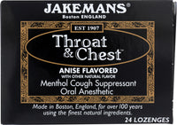 Jakemans: Lozenge Throat And Chest Anise Menthol, 24 Pc