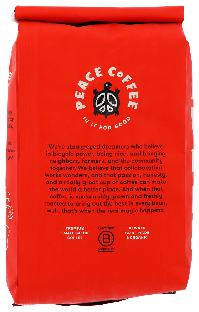 Peace Coffee: Coffee Whole Bean Guatem, 12 Oz