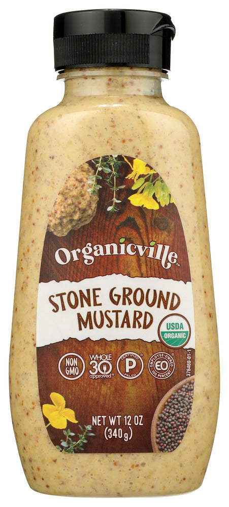 Organicville: Mustard Stone Grnd Org, 12 Oz