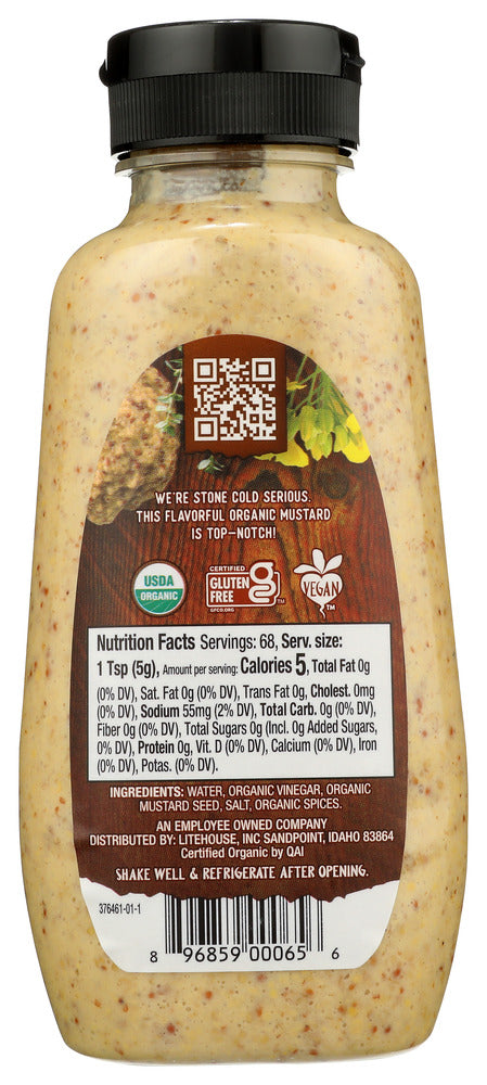 Organicville: Mustard Stone Grnd Org, 12 Oz