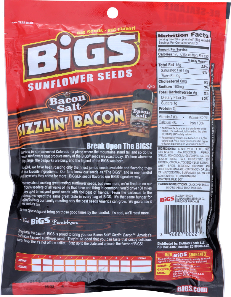 Bigs: Seed Snflwr Bacon Salt, 5.35 Oz