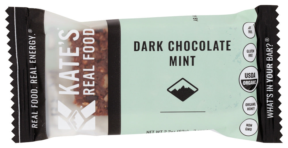 Kates Real Food: Bar Enrgy Dk Choc Mint, 2.2 Oz