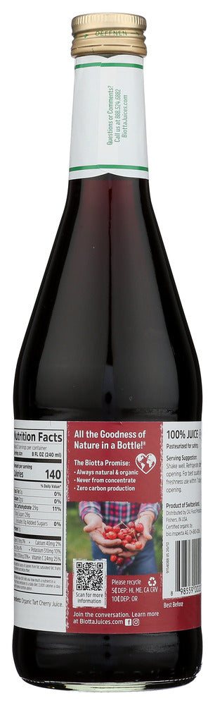 Biotta: Tart Cherry Juice, 16.9 Oz