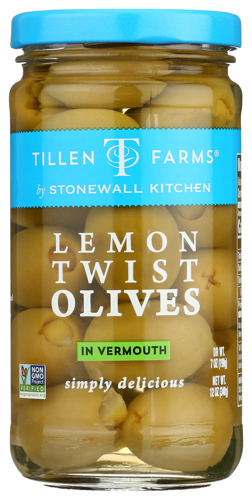 Tillen Farms: Olives Lemon Twist, 12 Oz