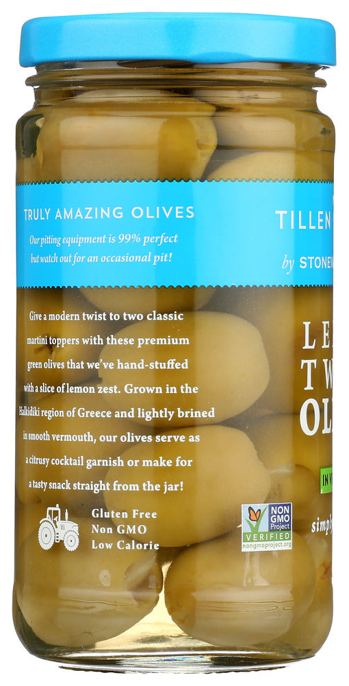 Tillen Farms: Olives Lemon Twist, 12 Oz