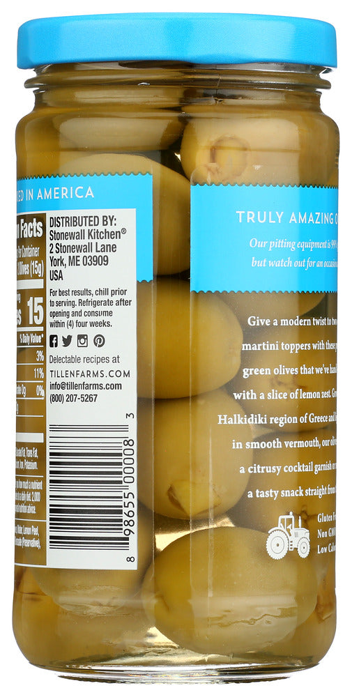 Tillen Farms: Olives Lemon Twist, 12 Oz