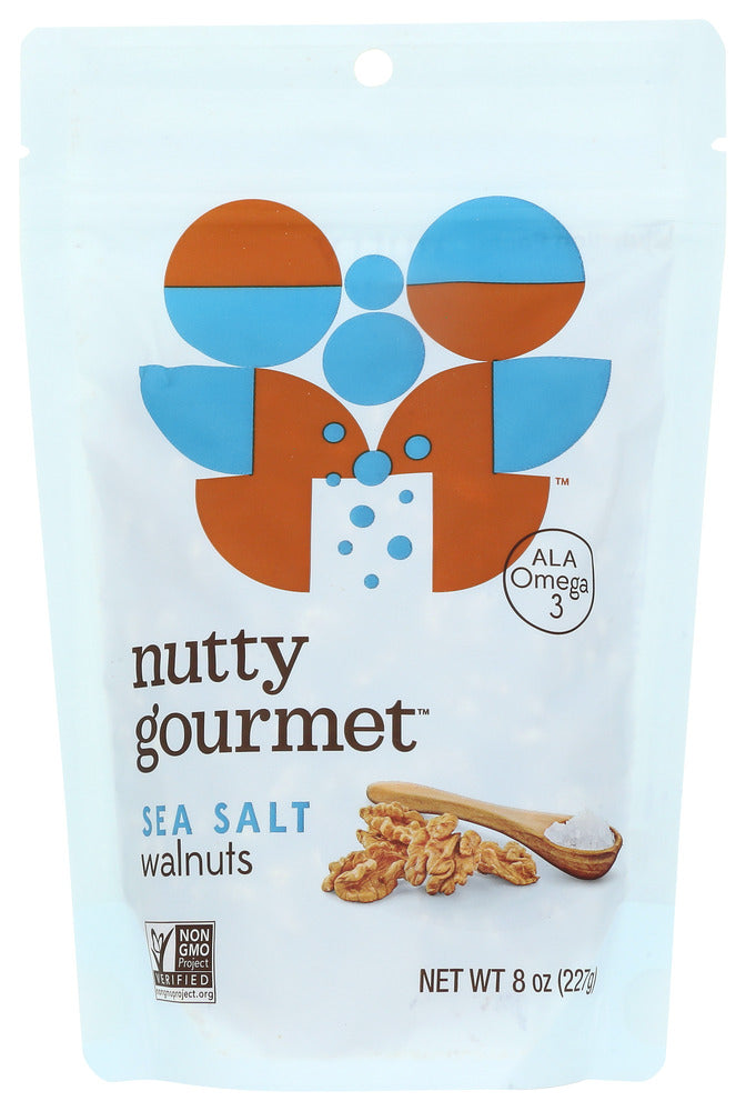 The Nutty Gourmet: Nut Walnut Sea Salt, 8 Oz