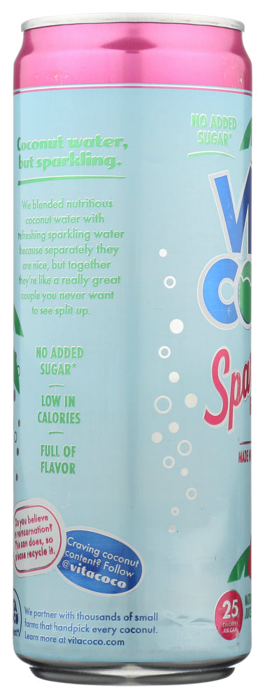 Vita Coco: Raspberry Lime Sparkling Water, 12 Fo