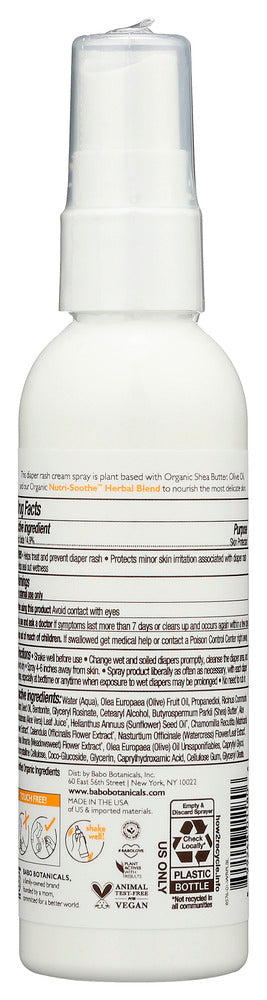 Babobotani: Diaper Rash Spray Crm Ss, 3 Fo