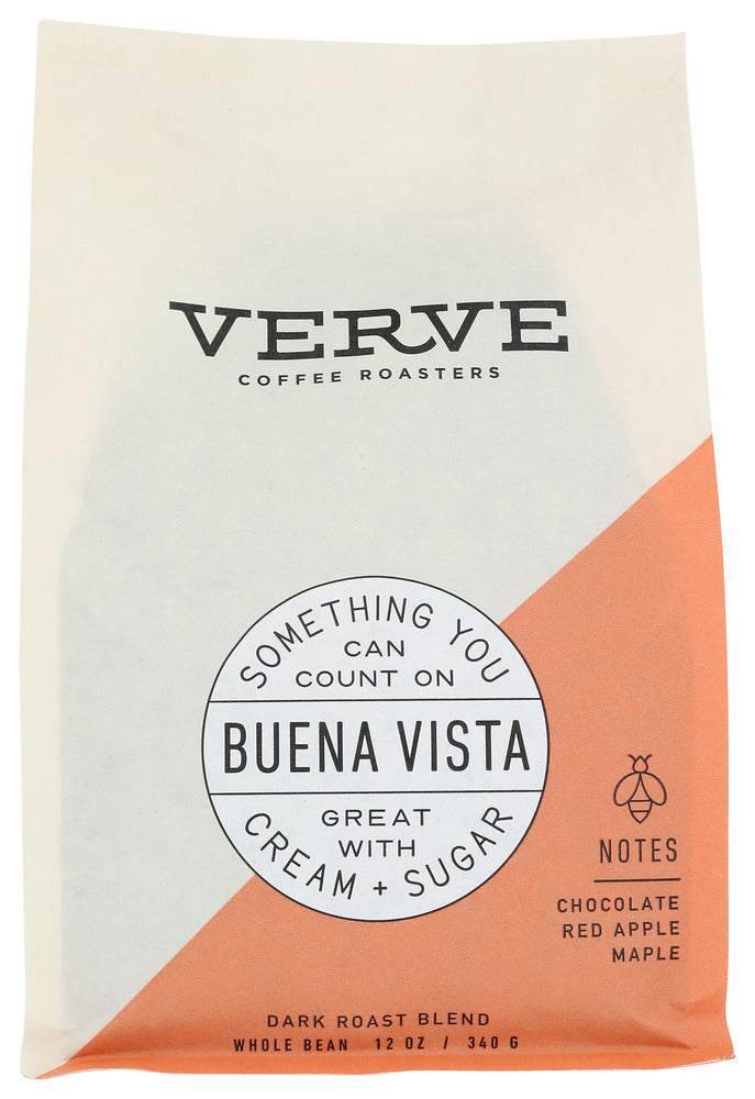 Verve Coffee Roasters: Buena Vista Dark Roast Whole Bean Coffee, 12 Oz