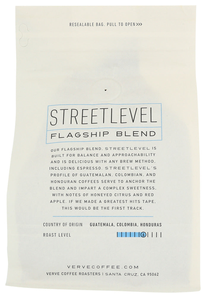 Verve Coffee Roaster: Streetlevel Whole Bean Coffee, 12 Oz