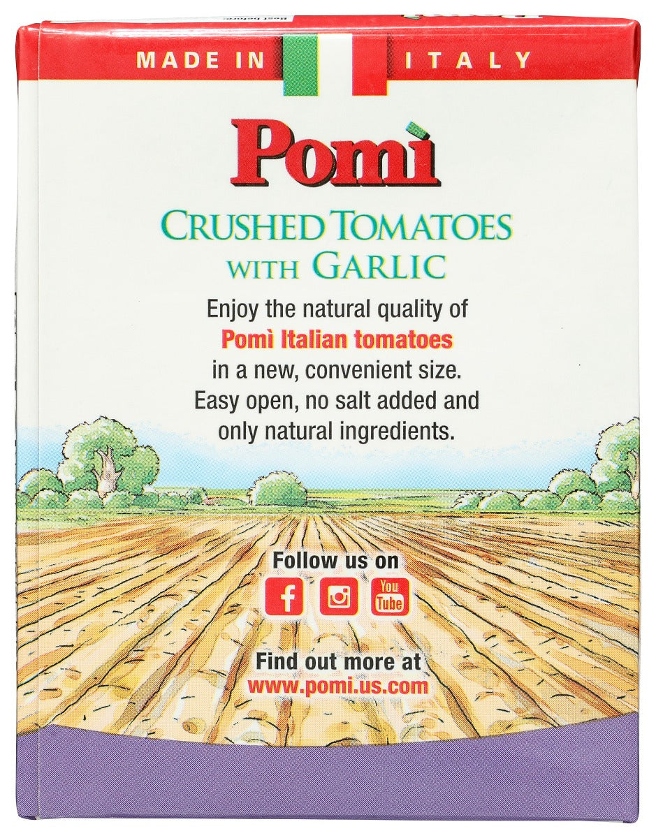 Pomi: Tomatoes Crushed Garlic, 13.8 Oz