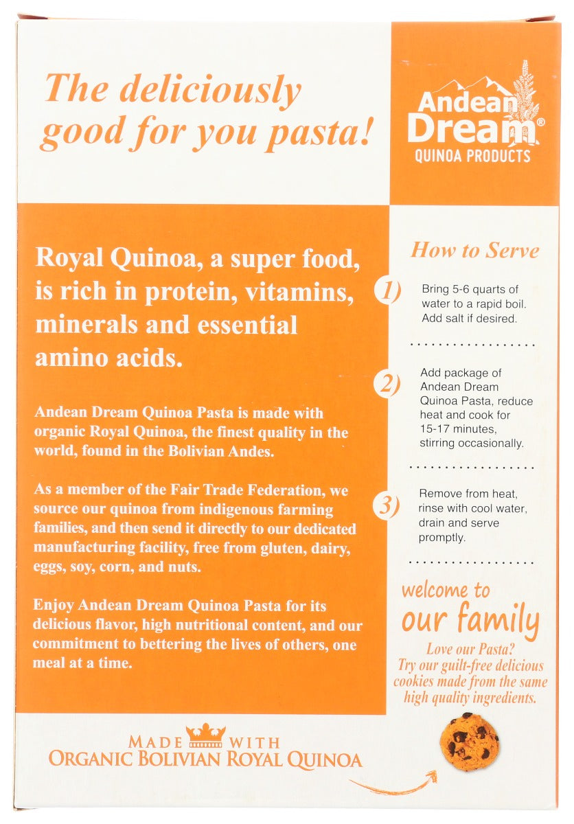 Andean Dream: Organic Elbows Quinoa Pasta, 8 Oz