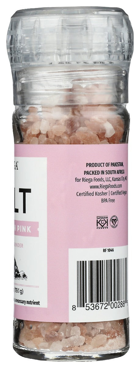 Riega: Himalayan Pink Salt Grinder, 4.2 Oz