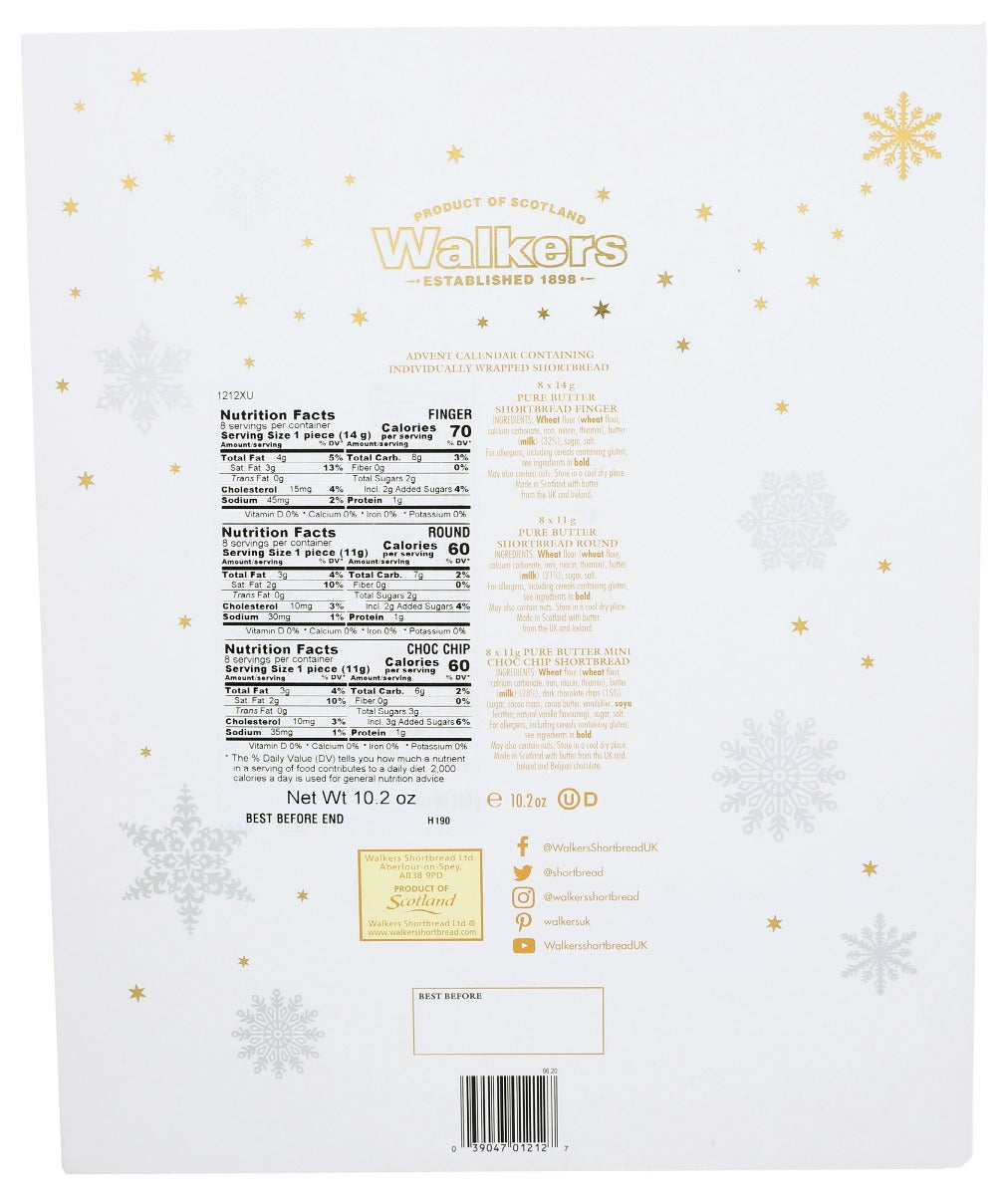 Walkers: Shortbread Advent Calendar, 10.2 Oz