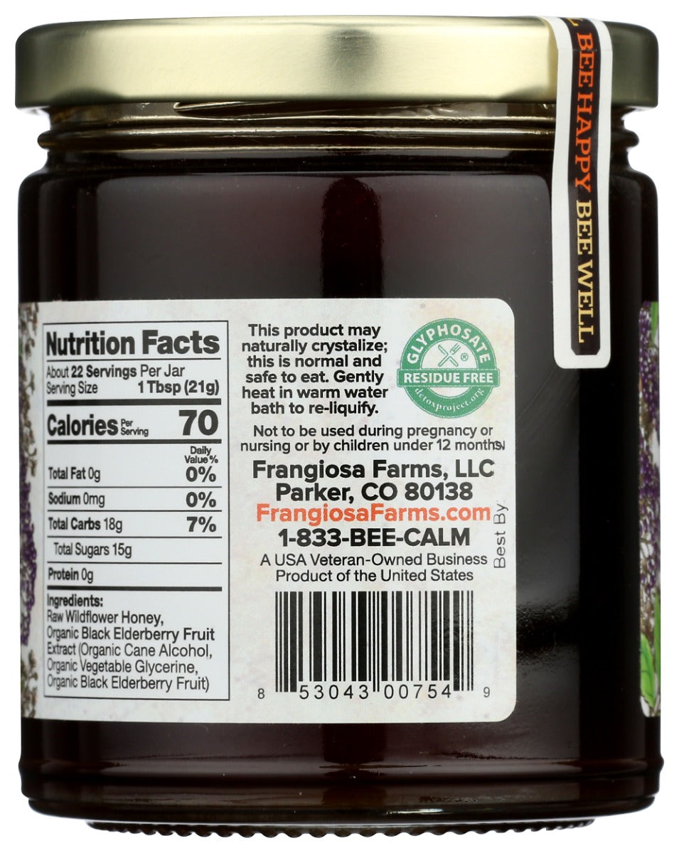 Bee Shepherd: Black Elderberry Raw Honey, 12 Oz