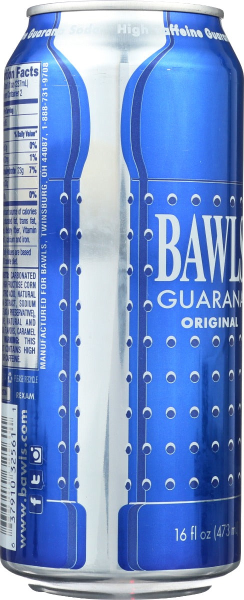 Bawls Guarana: Original Soda, 16 Oz