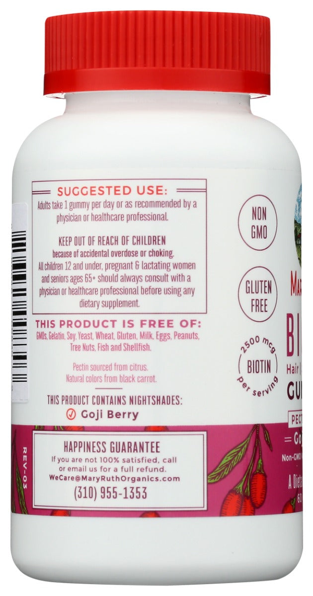 Maryruths: Biotin Gummies, 60 Pc