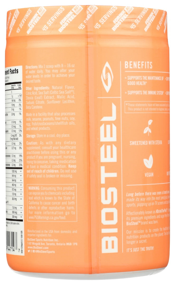 Biosteel: Hydration Mix Peach Mango, 11 Oz