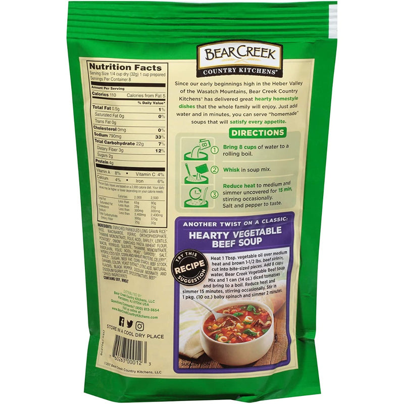 Bear Creek: Vegetable Beef Soup Mix, 9 Oz