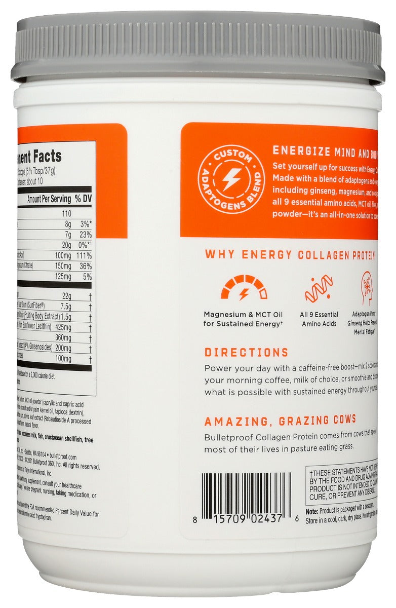 Bulletproof: Energy Collagen Protein Vanilla Bean, 12.7 Oz